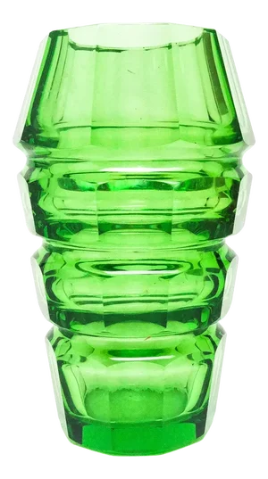 Art Deco Uranium Vase from Moser, Czechoslovakia, 1930s