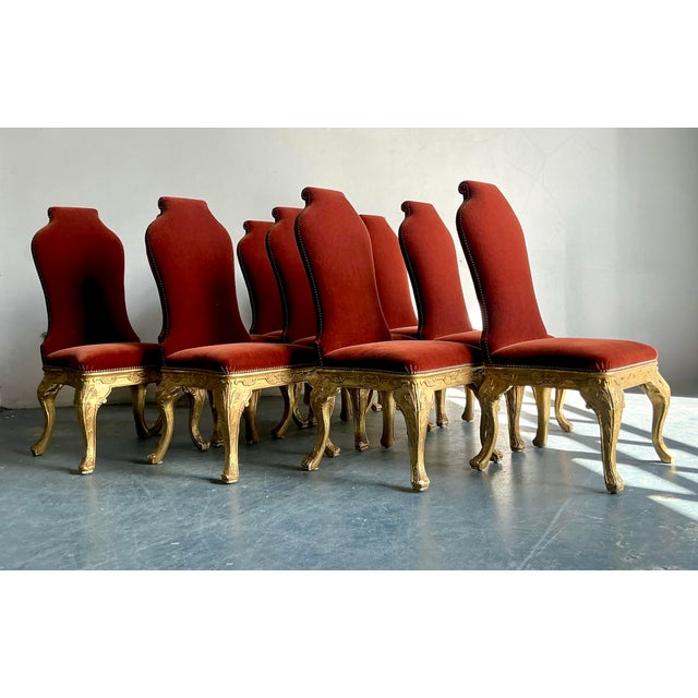 Wood Vintage Boho Dennis and Leen Baroque Dining Chairs After- Set of 10 For Sale - Image 7 of 10