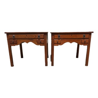 Late 20th Century Bob Timberlake #833-946 for Lexington Solid Cherry Lamp End Side Tables – Pair For Sale