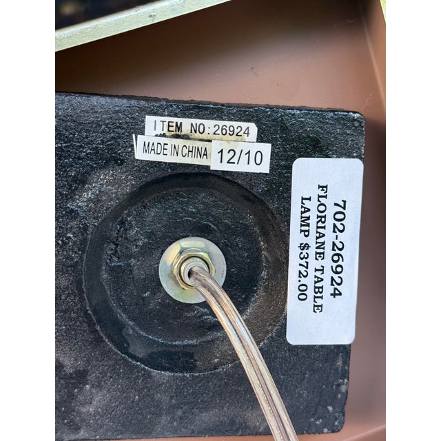 2010s Palm Beach Regency Silver Leaf Floriane Table Lamps by Turtle and Crane - A Pair For Sale - Image 10 of 11