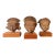 Collection of Three Indian Sandstone Carved Heads of Deities For Sale