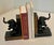 Pair of Bookends Bronze Elephants Sitting with Books For Sale - Image 9 of 10