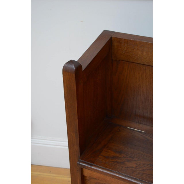 Gothic Revival Oak Hall Bench For Sale - Image 4 of 14