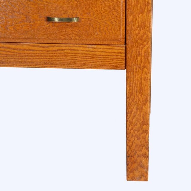 1910s Architectural Arts & Crafts Oak 5-Drawer Map Cabinet For Sale - Image 10 of 18