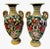 Japanese Moriage Enamel Nippon Style Double Handled Vases - a Pair For Sale - Image 3 of 6