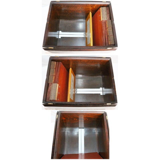 Antique Amberg Box File With Complete Alphabet Files & Others