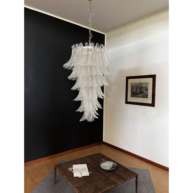 Large Italian Murano Felci Glass Spiral Chandelier, 1990s For Sale - Image 9 of 16