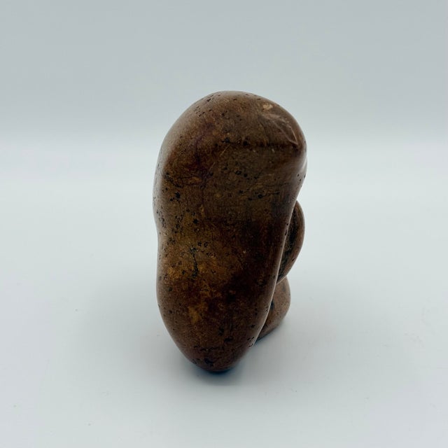 Contemporary Organic Modern Biomorphic Stone Bird Signed Sculpture, 4” For Sale - Image 3 of 8