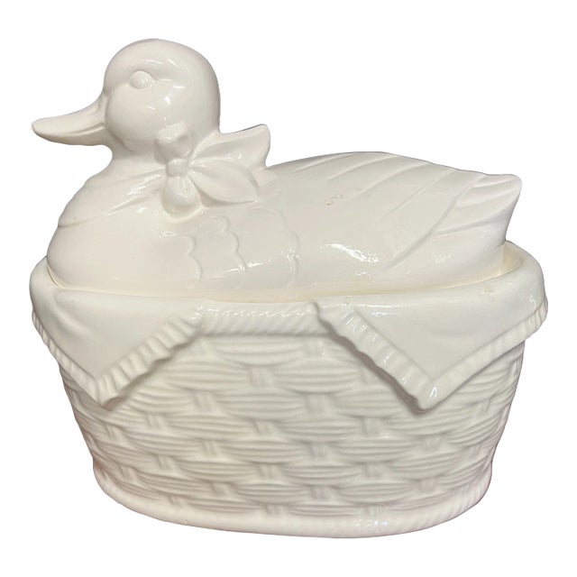 1950s Mid Century Ceramic Duck Gravy /Tureen Chairish