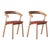 Set of Nude Dining Chairs in Natural Leather by Made by Choice For Sale