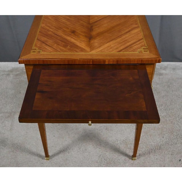 Small Early 20th Century Louis XVI Marquetry Writing Table, 1890s For Sale - Image 18 of 18