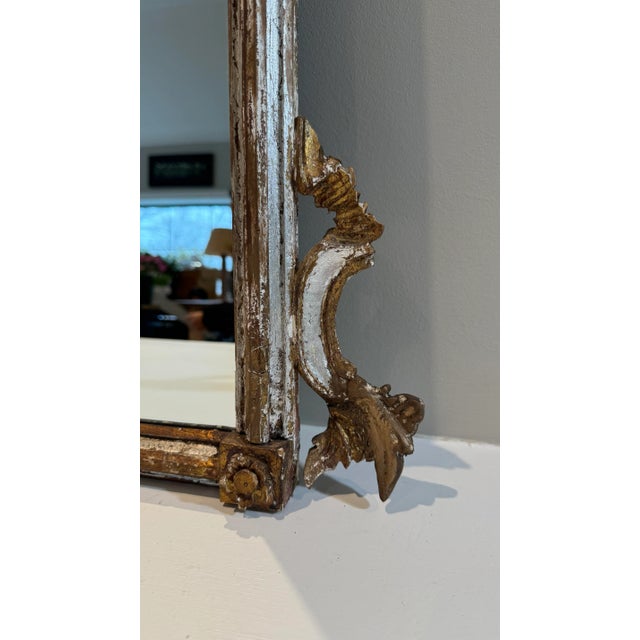 Traditional Large Antique Ornate Gilded Wall Mirror For Sale - Image 3 of 6