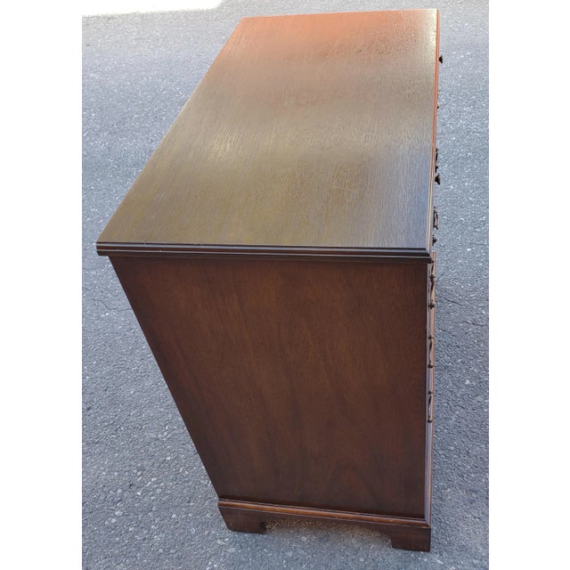1940s Baker Furniture Satinwood and Walnut Chest With Pull Out Tray For Sale In Washington DC - Image 6 of 12