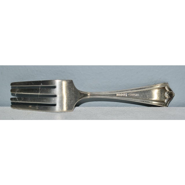 Vintage Sterling Silver 4" Demitasse Fork For Sale - Image 11 of 13