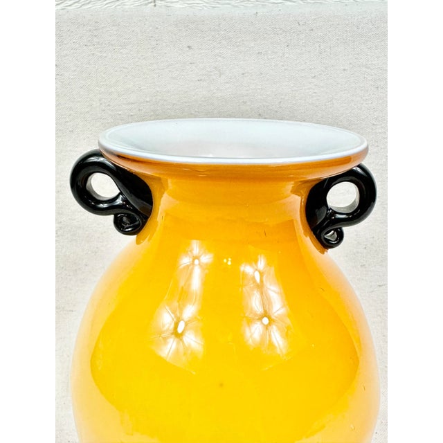 Murano Vintage Murano Style Art Glass Vase For Sale - Image 4 of 9