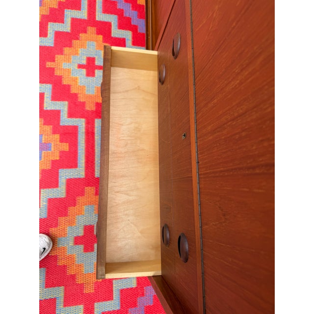 Wood Mid-Century Modern Danish Teak Highboard For Sale - Image 7 of 12