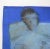 Late 20th century pastel on paper painting of figure in blue. Unsigned. Unframed, small tear upper center edge, shallow...