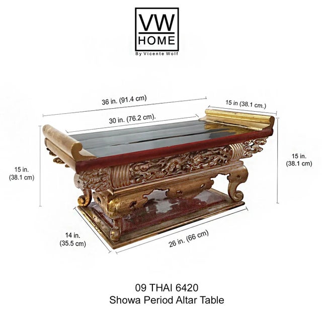 Japanese Lacquered Altar Table, 1938 For Sale - Image 12 of 12