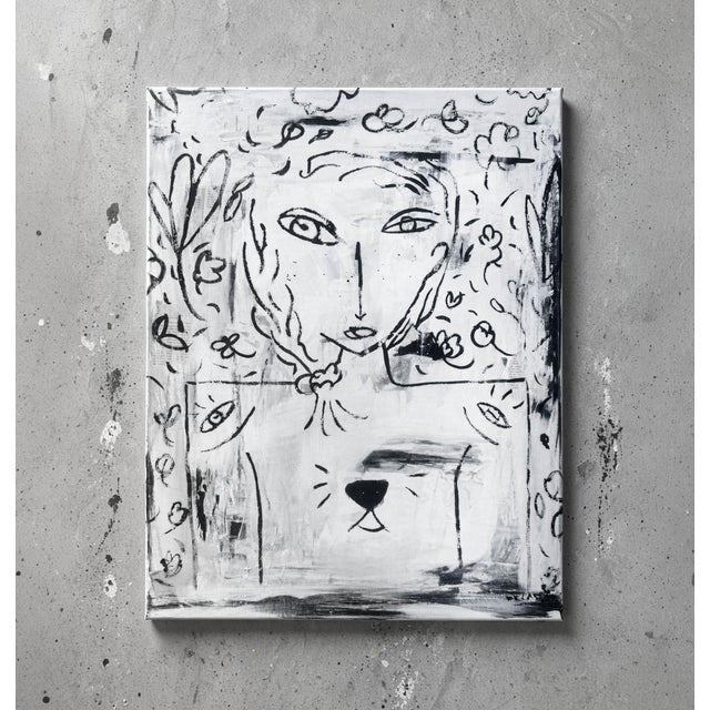 Jos de la Paz Masha Wolf Heart Ink Study For Sale - Image 4 of 6