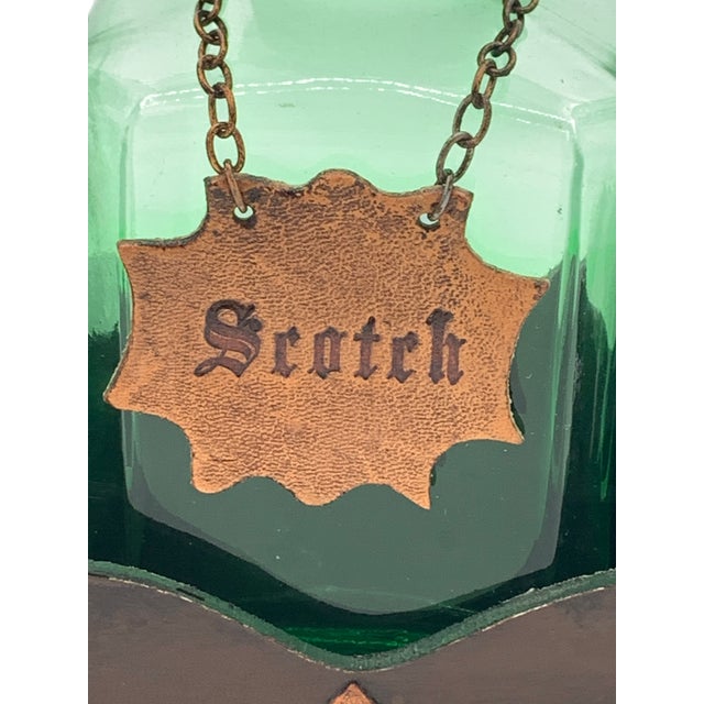 1960s Mid-Century Modern Emerald Empoli Green Decanter Set - 4 pcs For Sale - Image 9 of 11