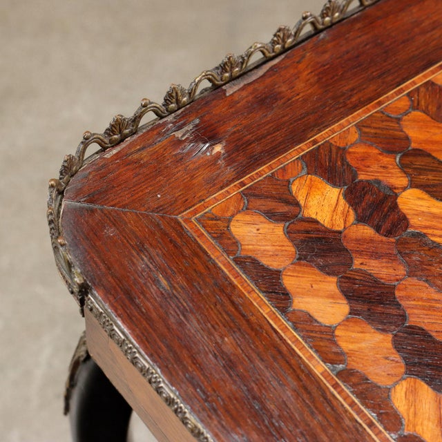 Italian Side Table in Poplar and Beech For Sale - Image 5 of 13