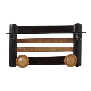 Art Deco Wall Wood Coat Hanger, Italy 1940s For Sale