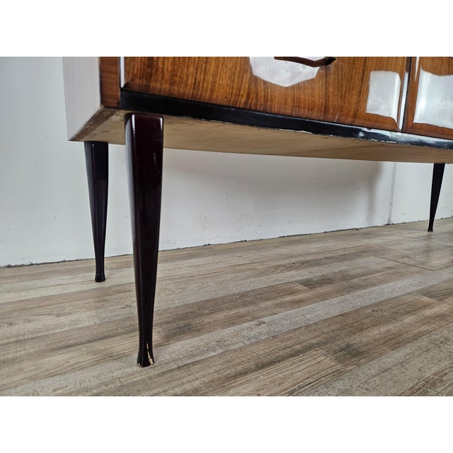 Mahogany Burl Chest of Drawers with Mirrored Top, 1960 For Sale - Image 18 of 18