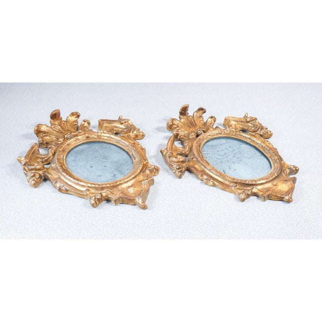 Louis XV Mirrors in Gilded Ceramic, Set of 2 For Sale - Image 12 of 18