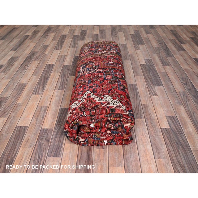 1960 Red Vintage Persian Rug For Sale - Image 11 of 12