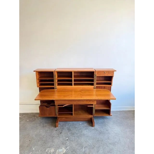 Brown 1970’s Scandinavian “Magic Box” Desk For Sale - Image 8 of 16