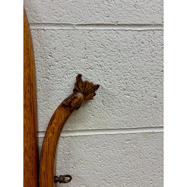 Antique Victorian Tiger Oak Serpentine Dresser With Mirror For Sale In Kansas City - Image 6 of 11