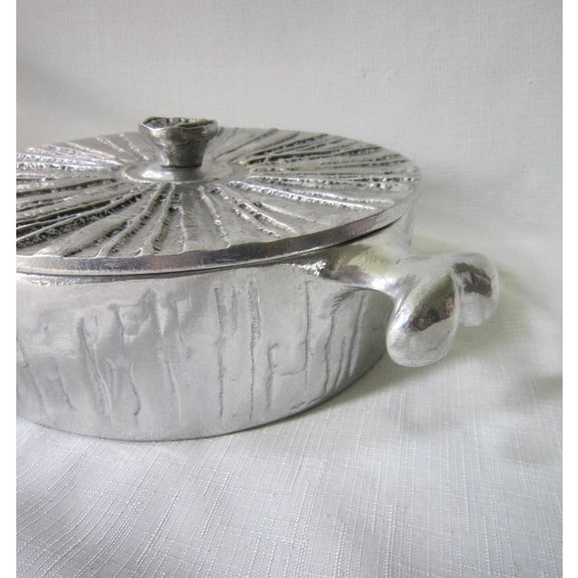 1960s Don Drum Cast Aluminum Cassarole For Sale - Image 4 of 5