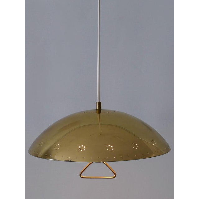 Mid-Century Modern Perforated Metal Pendant Lamp, Germany, 1950s For Sale - Image 11 of 18