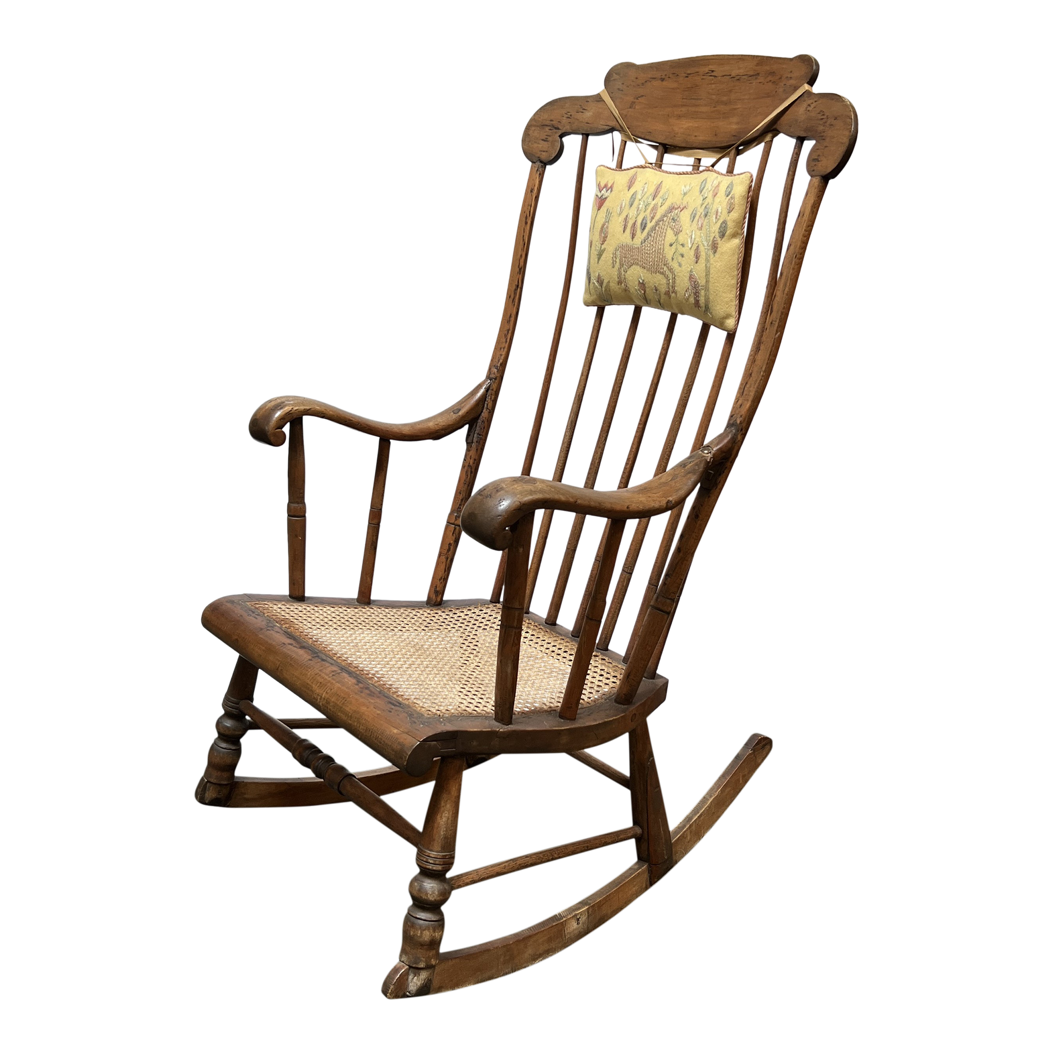 Antique Oak Boston Rocking Chair - image 0