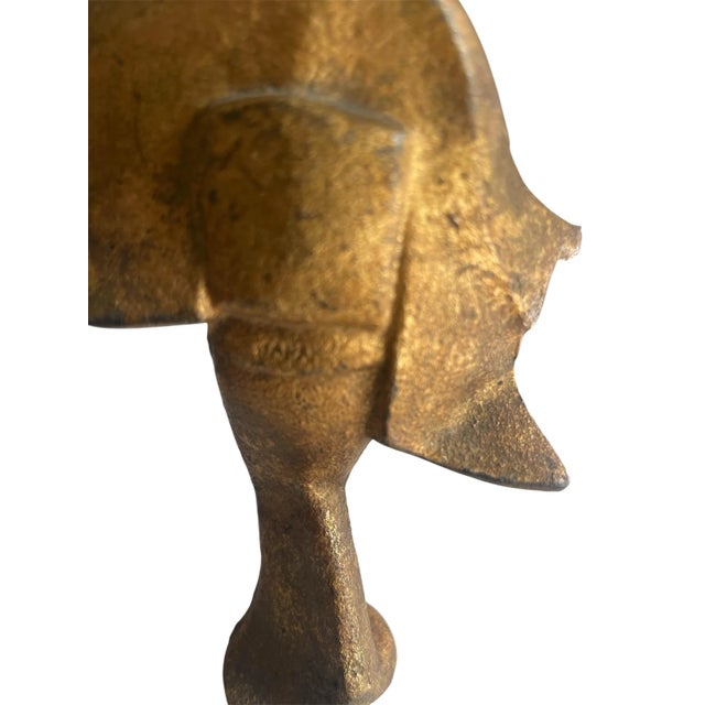 Japanese Japanese Geisha Awa Odori Dancers Gold Leaf & Iron Set of Three For Sale - Image 3 of 3