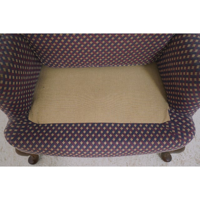 Kittinger Biggs Queen Anne Mahogany Wing Chair For Sale - Image 17 of 18