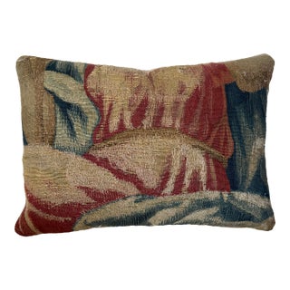 16th Century Brussels Tapestry Pillow With Renaissance Drapery Motif For Sale