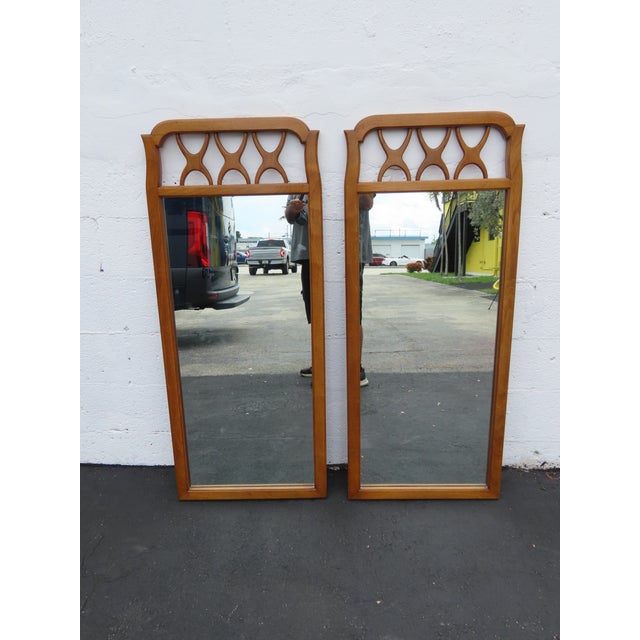 Mid-Century Modern Red Lion Mid Century Modern Bathroom Wall Mirror a Pair 6602 For Sale - Image 3 of 16