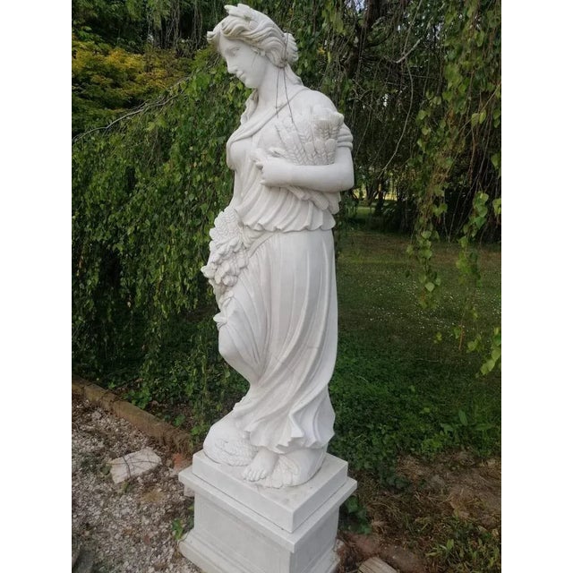 Italian Artist, The Four Seasons, 19th Century, Carrara Marble, Set of 4 For Sale - Image 18 of 18