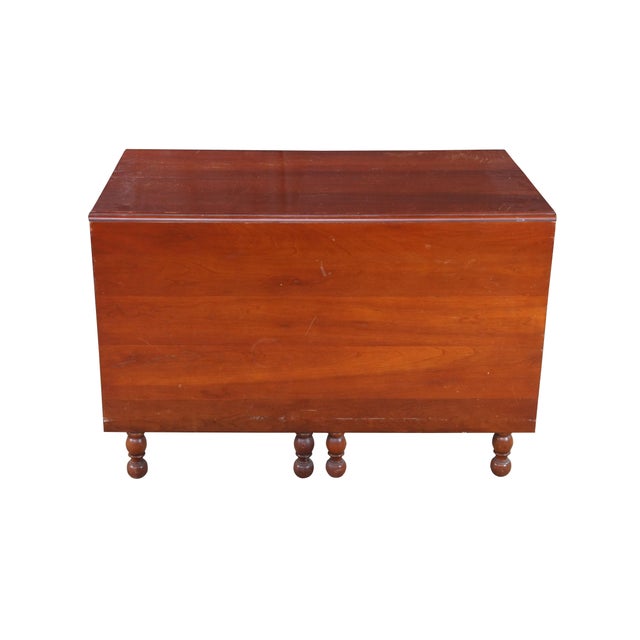 1940s solid cherry gateleg table by Consider H Willett Inc of Louisville Kentucky. Features tapered barley twist legs...