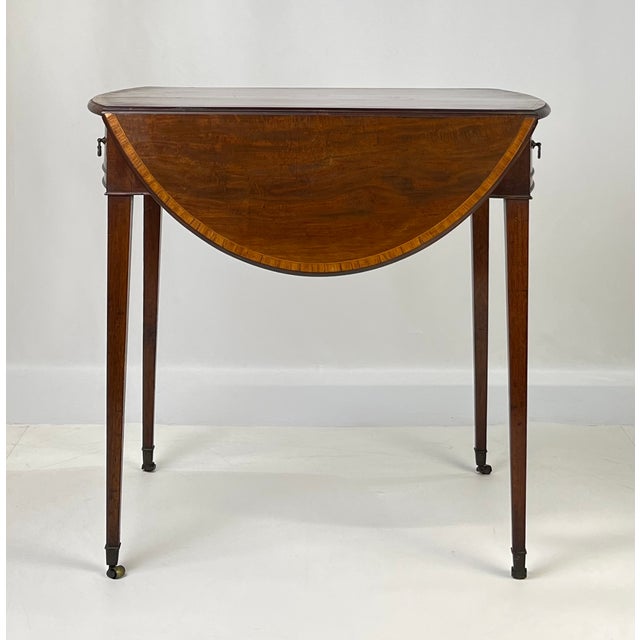 Early 19th Century Period Georgian Mahogany Pembroke Table With Banded Edge For Sale - Image 12 of 18