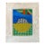 Vintage Geometric Abstract Oil Crayon Drawing For Sale