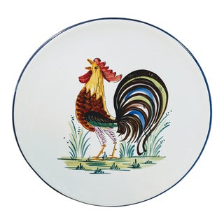 Italian Rooster Platter Hand Paint Italy Pottery Chicken Bird For Sale