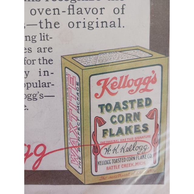 Art Deco Early 20th Century J. C. Leyendecker Original Kellog's Corn Flakes Magazine Ad 1916, Girl in Pink Bow For Sale - Image 3 of 6