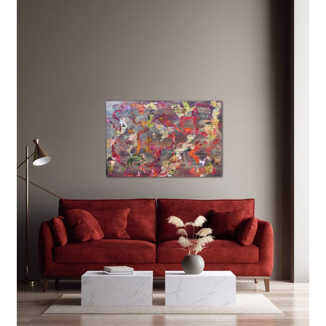 Tapestry of Secrets * Original Contemporary Art *Abstract Painting by Lisa Finlayson For Sale - Image 11 of 12