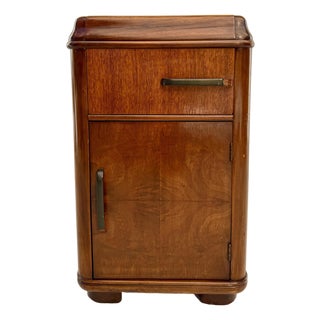 1930s Art Deco Nightstand With Bakelite Hardware Details For Sale