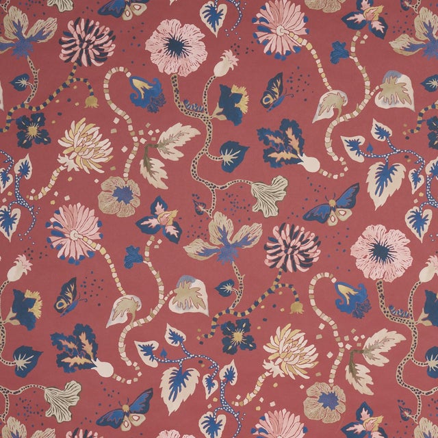 A loose scrolling design brimming with fanciful leaves, flowers, and butterflies, Gloriette is Happy Menocal’s vibrant,...