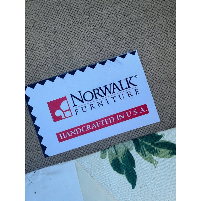 Norwalk Furniture Floral Upholstered Rolled Arm Sofa For Sale - Image 10 of 10