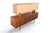 Mid 20th Century Axel Christiansen Teak Tambour Credenza With Glass Top Hutch For Sale In San Francisco - Image 6 of 17