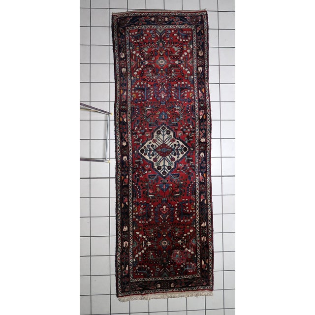 1920s, Antique Persian Hamadan Handmade Runner 3.5' X 9.9' For Sale - Image 13 of 13